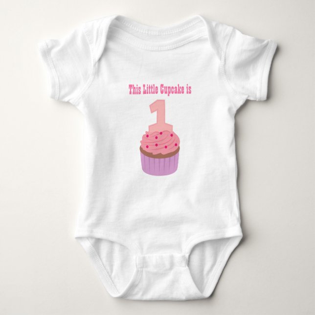 Body Little Cupcake est un, premier anniversaire, fille (Devant)