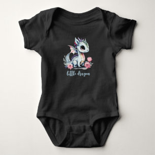 Body Little Dragon gris modifiable mignonne aquarelle