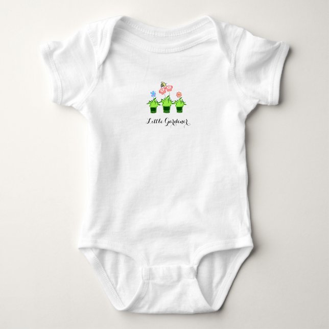 Body "Little Gardener" Jolie fleur plantes (Devant)