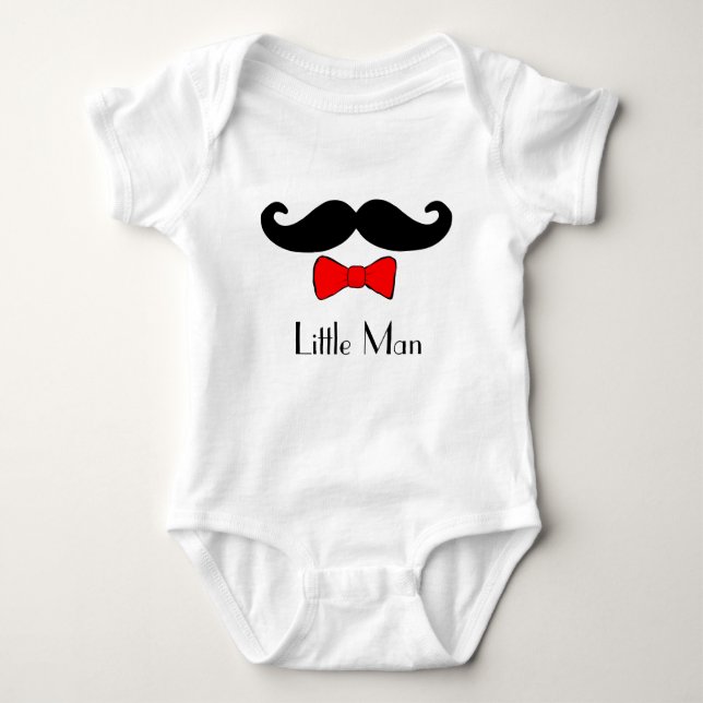 Body Little Man Mustache et Bowtie Funny (Devant)