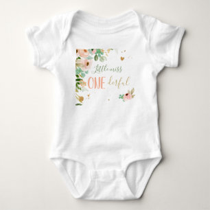 Body Little Miss Onederful Fille d'anniversaire Fleurs 