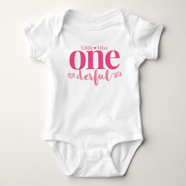 Body Little Miss Onedering Chemise d'anniversaire (Devant)