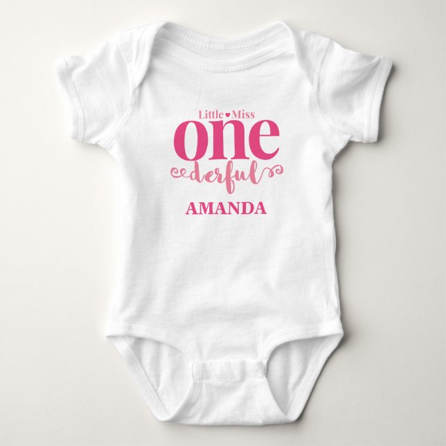 Body Little Miss Onedering Chemise d'anniversaire (Devant)