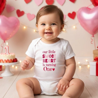 Body Little Sweetheart Valentine Turning One Birthday