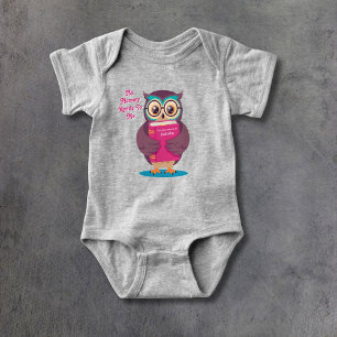 Body Livre personnalisé Ma maman me lit Hibou
