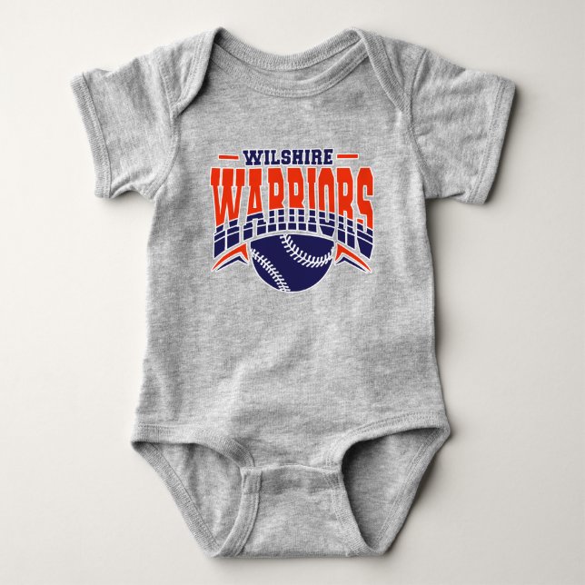 Body Logo de base-ball de la marine Wilshire Warriors (Devant)