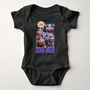 Body Loo moo Deng Thai drôle célèbre petit bébé hippo