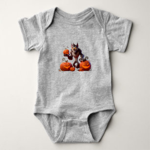 Body loup-garou et citrouilles d'Halloween