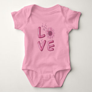 Body Love Rose Sunflower Baby Bodysuit