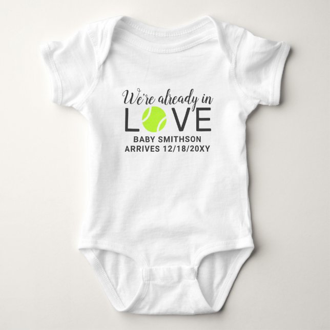 Body Love Tennis Baby Pregnancy Faire-part (Devant)