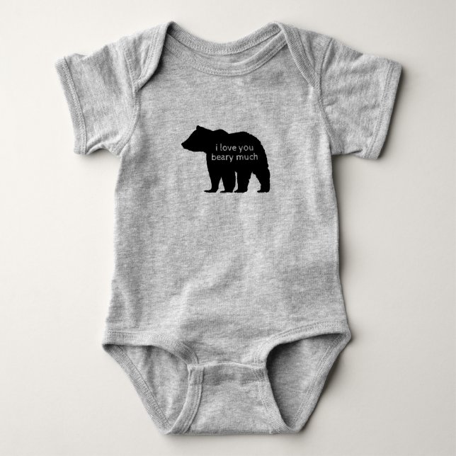 Body Love You Beary Beaucoup Oear Cub Baby Bodysuit (Devant)