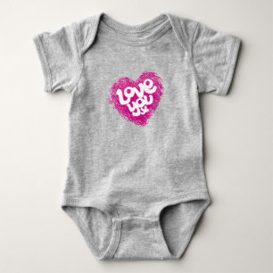 Body Love you x coeur bébé creeper / top