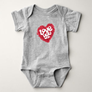 Body Love you x coeur rouge bébé creeper / top