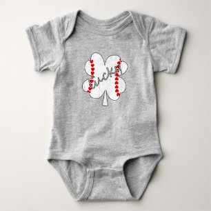 Body Lucky Baseball 4 feuilles trèfle coeurs mignons