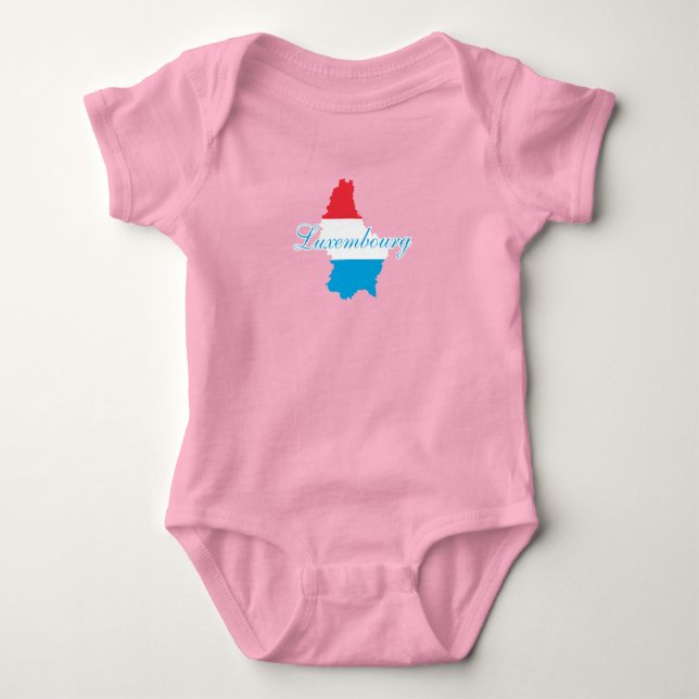 Body Luxembourg luxembourgeois moderne Drapeau Carte So (Devant)