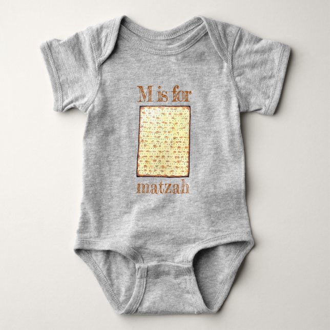 Body M est pour Matzah Matzoh Matzos Flatbread sans lev (Devant)