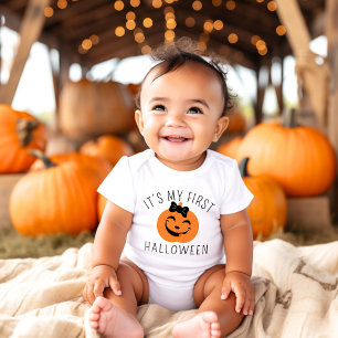 Body Ma première citrouille de Halloween bébé fille ave