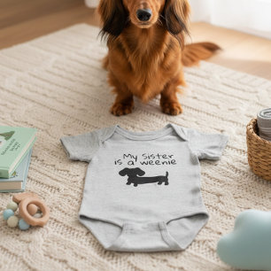 Body Ma sœur est une saucisse - Cadeau bébé chien vienn