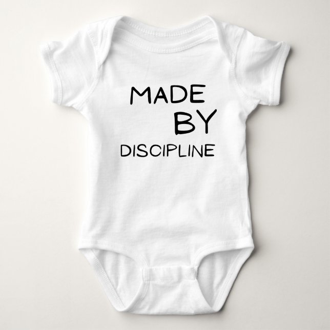 Body Made by Discipline Motivational Text DesignT-Shirt (Devant)
