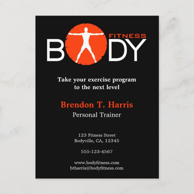 Body Madness Fitness Personal Trainer Cartes posta (Devant)