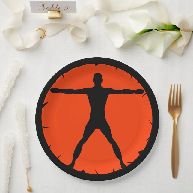 Body Madness Fitness Sportpapierplatte Pappteller (Hochzeit)
