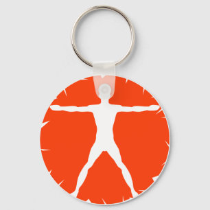 Body Madness Vitruvian Man Premium Round Key Chain Schlüsselanhänger