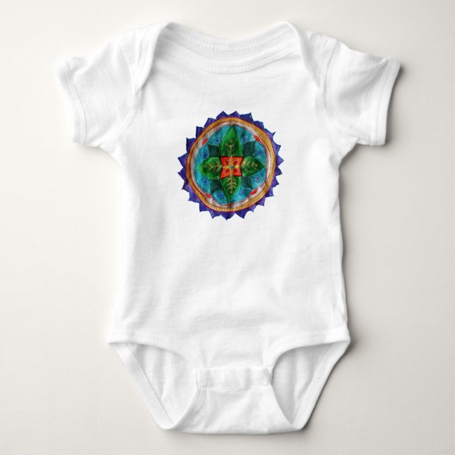 Body Magnifique mandala peint à la main Baby Jersey Bod (Devant)
