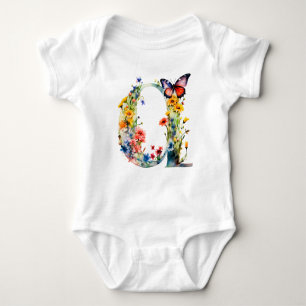 Body Magnifique Papillon de Fleur Sauvage Monogramme