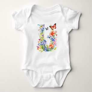 Body Magnifique Papillon de Fleur Sauvage Monogramme