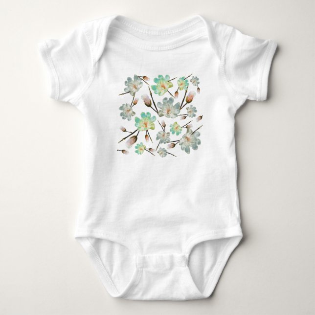 Body Magnolia Imprimer Le Nouvel Enfant Gown (Devant)