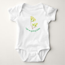 Magnolias Jaunes sur un maillot de bébé