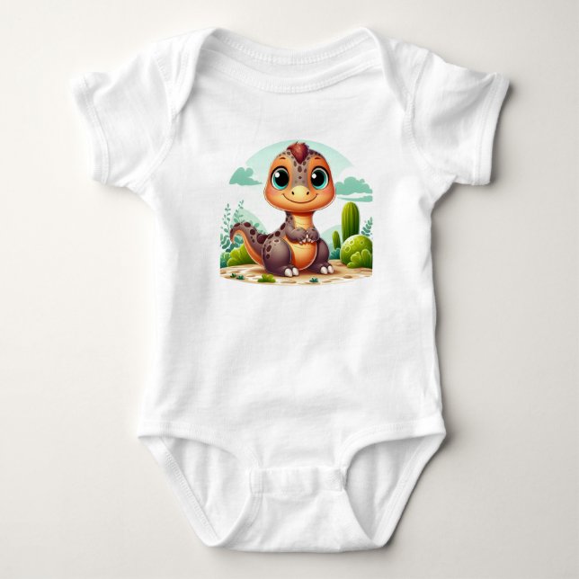 Body maillots de bébé pour enfants drôles babysaurus (Devant)