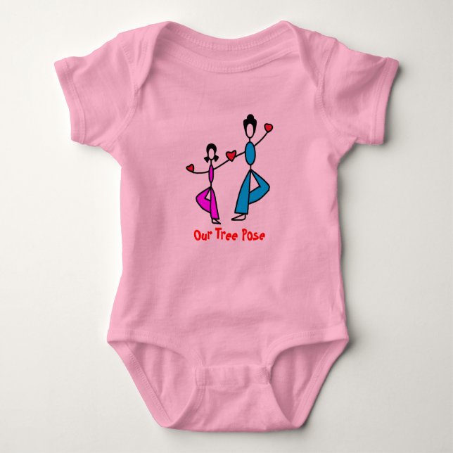 Body Maman et fille - Vêtements de bébé yoga (Devant)