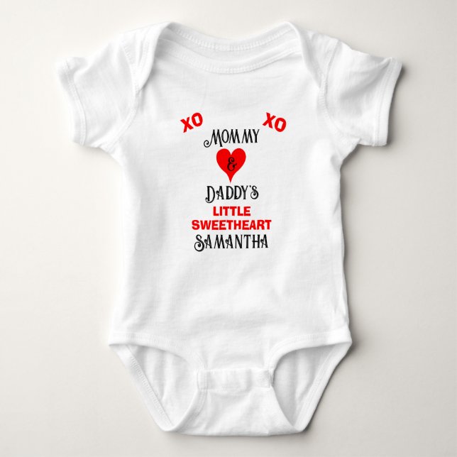 Body Maman et papa's Little Sweetheart Baby NAME (Devant)