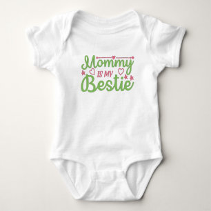 Body Maman mignonne est ma citation Bestie Pink Green B