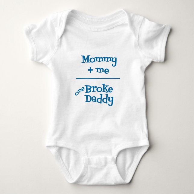 Body Maman plus moi chemise (bleue) (Devant)