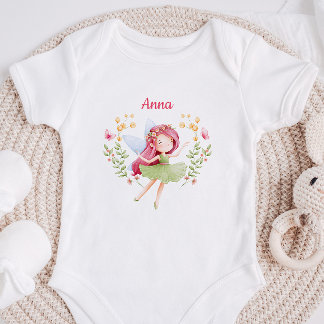 Body manche courte personnalisé pour bébé fille fé