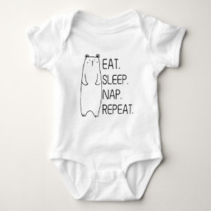 Body manche longue bébé ours personnalisé Manger D