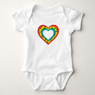 Body Manches Courtes Musique est Amour Arc-en-Ciel