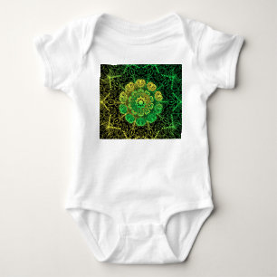 Body Mandala Art : Green Yellow Detail.