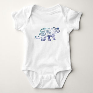 Body Mandala Dinosaur Dessin Bodysuit bébé