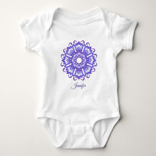 Body Mandala violet floral. Nom (Devant)