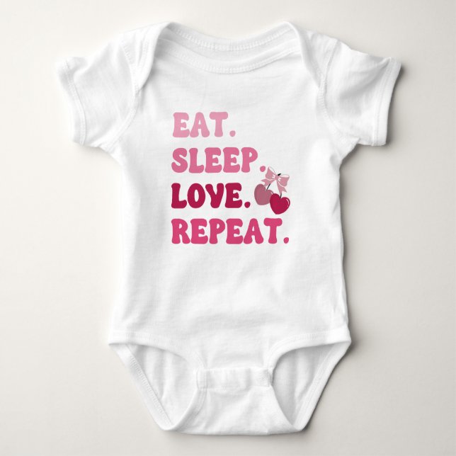 Body Manger Sommeil Amour Répéter Saint-Valentin Cerise (Devant)