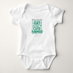 Body Mangez Sleep mignonne Répéter- Nom de personnalise