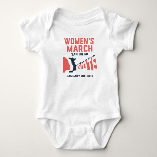 Body Marche des femmes San Diego Marche Baby Bodysuit (Devant)