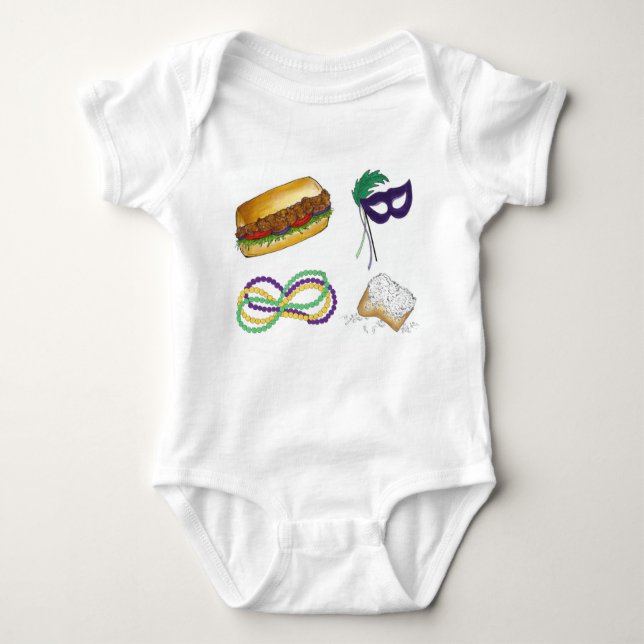 Body Mardi Gras NOLA New Orleans Mask Beads Beignet (Devant)