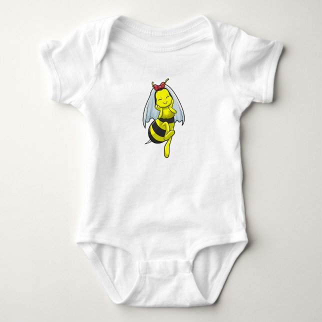 Body Mariée abeille au mariage avec voile (Devant)