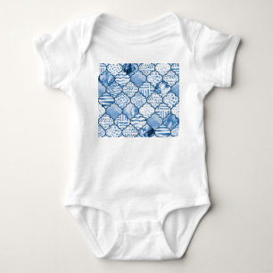Body Marocain géométrique, aquarelle motif sans couture