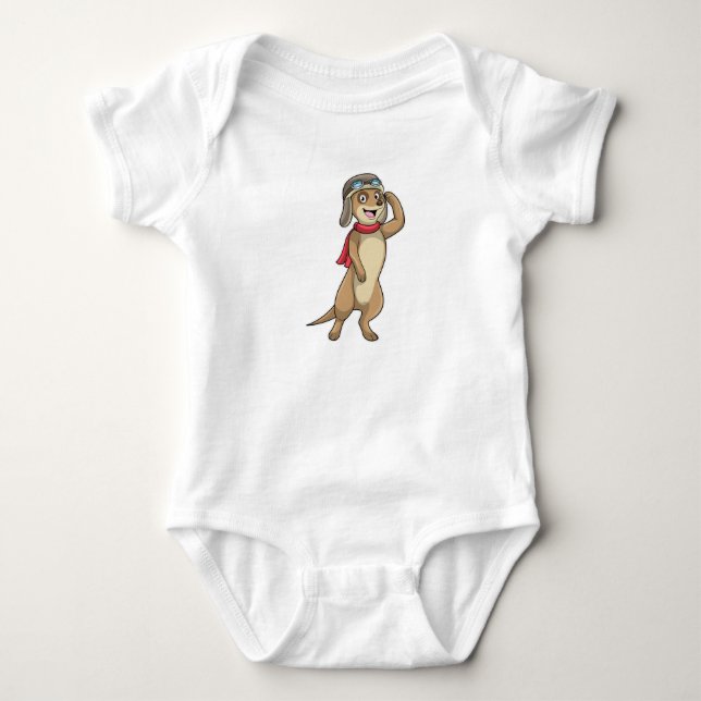 Body Meerkat comme pilote avec casquette pilote (Devant)
