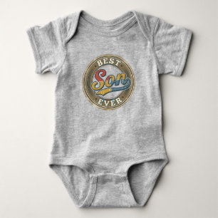 Body Meilleur fils jamais conception de badge rond vint